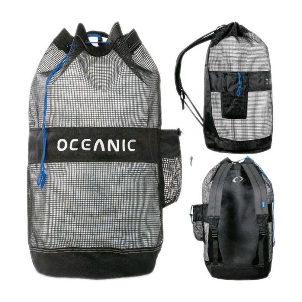 Oceanic Mesh Backpack Gear Bag 82L Black Oversized Scuba Dive Sport Bag NIP - Picture 2 of 15